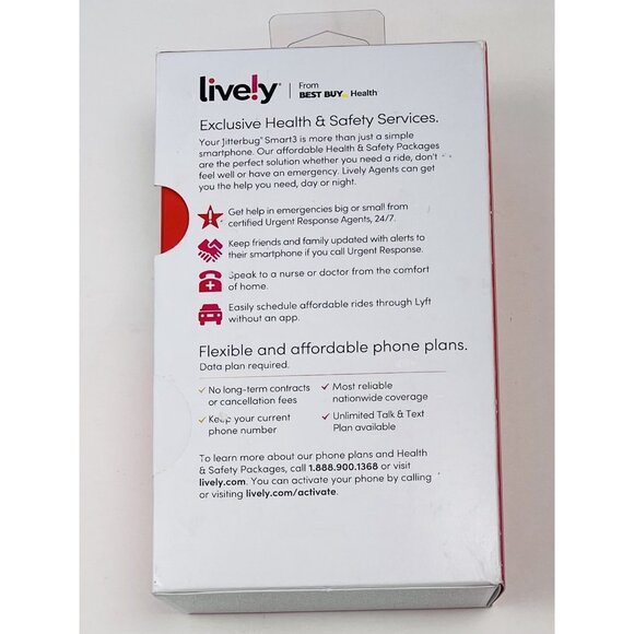 LIVELY Jitterbug Smart 3 Best Buy 6.22" HD 32GB 13MP WiFi Bluetooth 4G LTE Phone - Picture 8 of 8